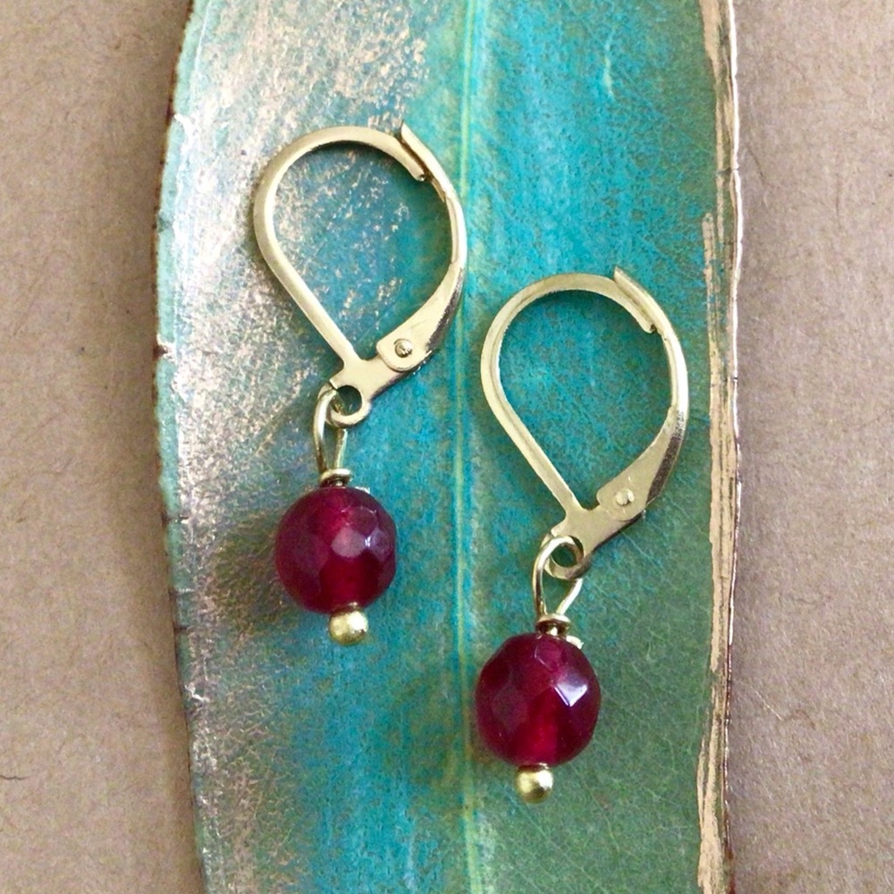 New Ruby Sundance Charm Earrings - Picture 3 of 11
